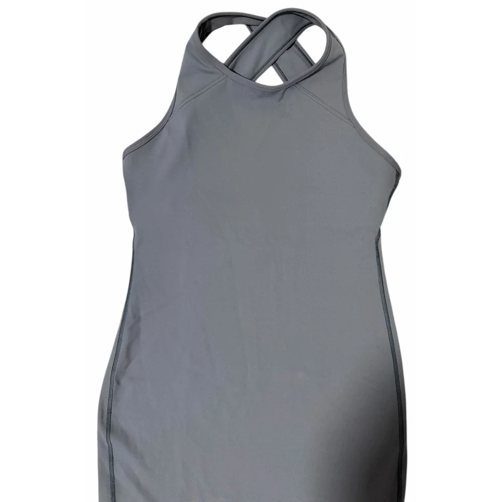Lululemon Picnic Play Midi Bodycon Dress Steam Blue Women's‎ Size 12